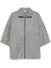 Fear Of God Gray Boiled Wool Short Sleeve Jacket In Grey