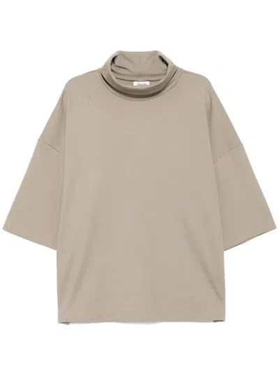 Fear Of God High-neck Short-sleeved T-shirt In Neutrals