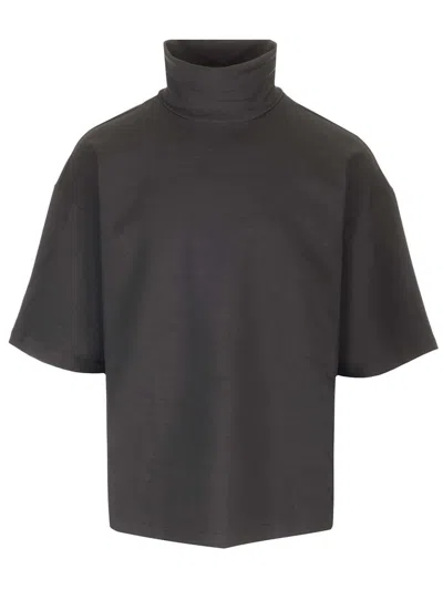 Fear Of God Milano High Neck Tee T-shirt In Black