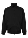 Fear Of God Black Nylon Bomber With High Collar In Black