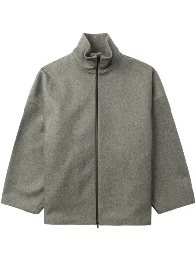 Fear Of God High-neck Wool-blend Jacket In Grey