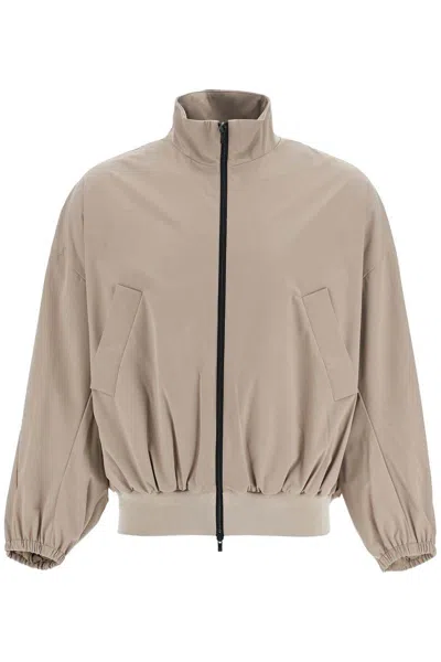 Fear Of God High-necked Vented Track Jacket With In Neutro