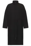 Fear Of God High Twist Wool High Neck Trench In Black