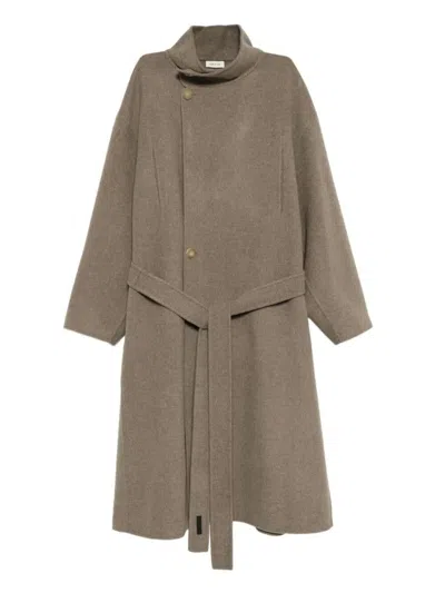 Fear Of God Highneck Coat Clothing In Brown
