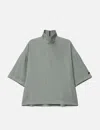 Fear Of God High-neck Short-sleeve T-shirt In Gray