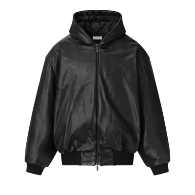 Pre-owned Fear Of God Hooded Bomber Jacket 'black' | Men's Size L