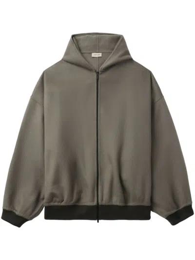 Fear Of God Hooded Bomber Jacket In Grau