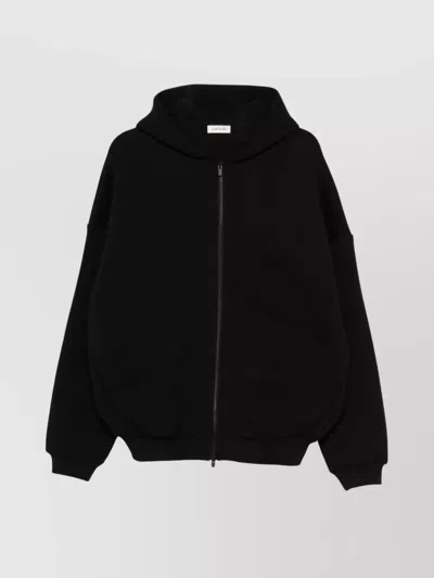 Fear Of God Hooded Drop Shoulder Sweater In Black