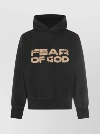 FEAR OF GOD HOODED SWEATSHIRT RIBBED CUFFS