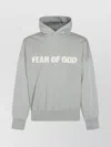 Fear Of God Cozy Hoodie With Printed Design Ribbed Cuffs Hem In Multi