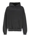 Fear Of God Black Hoodie With Logo Printed On The Front In Cotton Man In Black