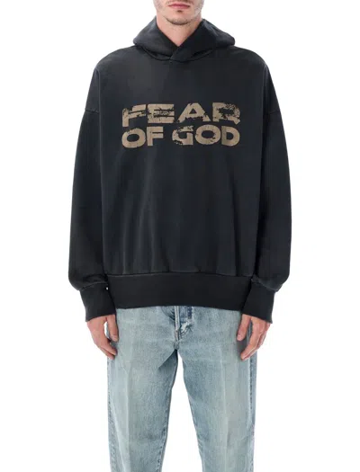 FEAR OF GOD FEAR OF GOD BLACK COTTON HOODIE