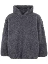 Fear Of God Gray Polar Fleece Hoodie In Blue