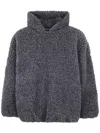 Fear Of God Gray Polar Fleece Hoodie In Blue