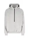 Fear Of God Grey Oversized Zipped Hoodie In Gray