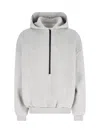 Fear Of God Grey Oversized Zipped Hoodie In Gray