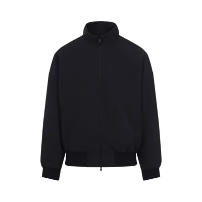 Fear Of God Navy Blue Wool Jacket With Zip In Multi