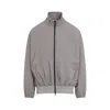 Fear Of God High Neck Track Jacket With Balloon Sleeves In Brown