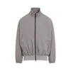 Fear Of God High Neck Track Jacket With Balloon Sleeves In Brown