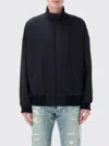 Fear Of God High-necked Jacket With Ribbed Cuffs And Hem In Blue