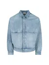 Fear Of God Denim Trucker Casual Jackets And Parka Blue In Blue