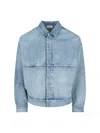 Fear Of God Denim Trucker Casual Jackets And Parka Blue In Blue