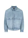 Fear Of God Denim Trucker Casual Jackets And Parka Blue In Blue