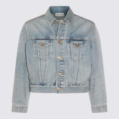 Fear Of God Light Indigo Cotton Denim Jacket In Blue