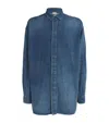 Fear Of God Long-sleeved Denim Shirt In Blue