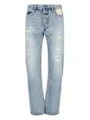Fear Of God Repaired Classic Jeans With Vintage Hand-distressing In Blue