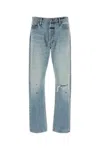 Fear Of God Straight Leg Denim Trousers With Belt Loops In Blue