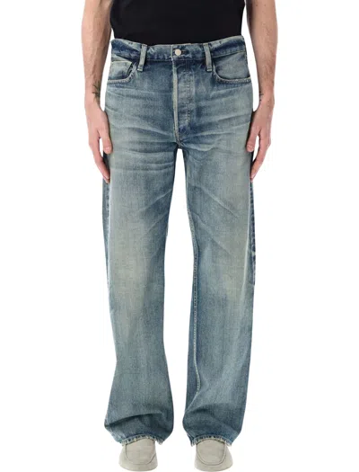 Fear Of God Washed Denim Jeans Contrast Stitching Belt Loops In Blue