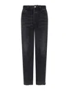 Fear Of God 5 Pocket Denim With Belt Loops And Frayed Hem In Black
