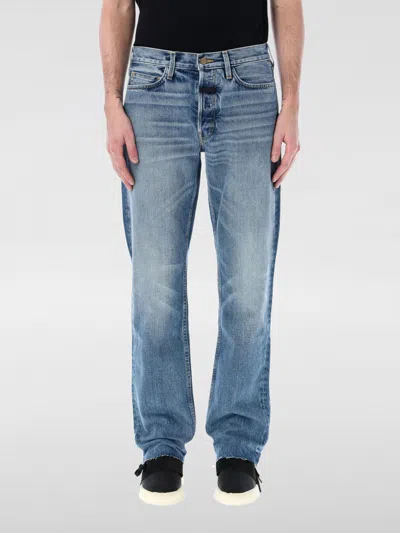 Fear Of God Relaxed Straight Leg Denim Trousers In Blue
