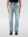 Fear Of God Repaired Classic Jeans With Vintage Hand-distressing In Indigo