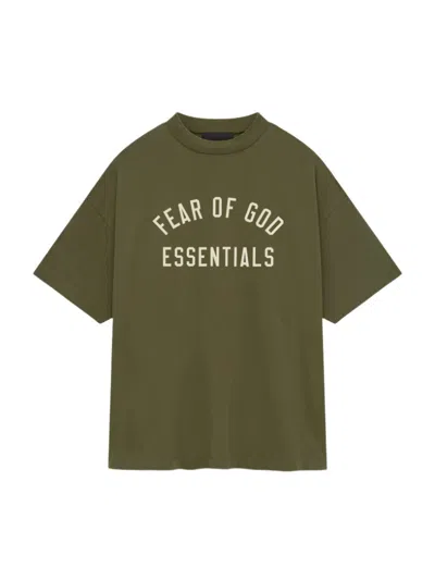 Fear Of God Jersey Crewneck Tee In Military