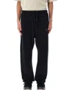Fear Of God Jet Black Relaxed Sweatpants With Drawstring Ankle Cuffs In Black