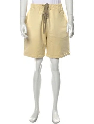 Pre-owned Fear Of God Jogger Shorts In Yellow