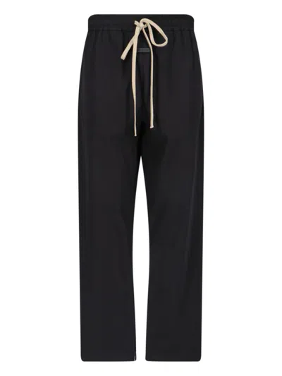 Fear Of God Logo-patch Track Pants In Black