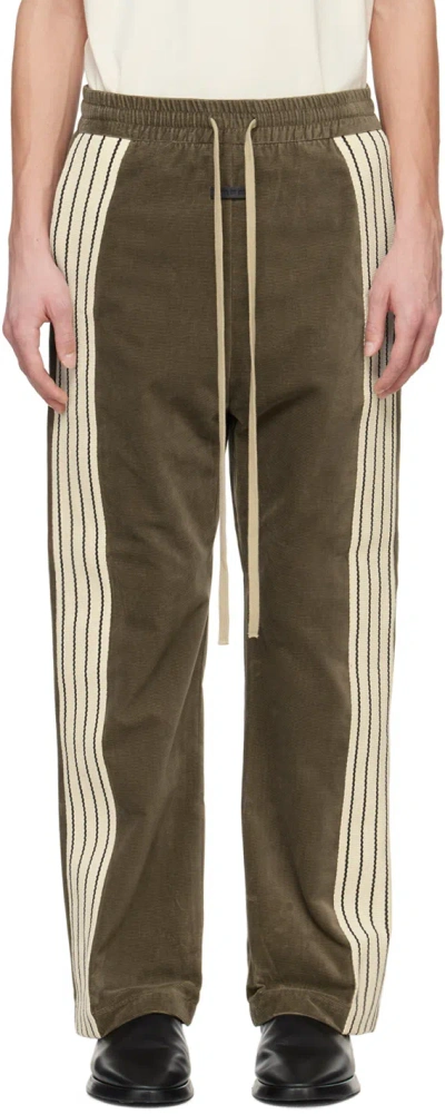 FEAR OF GOD KHAKI STRIPED FORUM SWEATPANTS