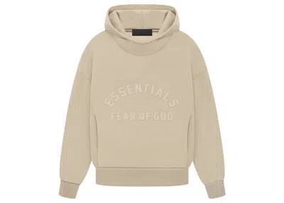 Pre-owned Fear Of God Kids Essentials Hoodie In Dusty Beige In Brown