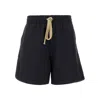 Fear Of God Straight-leg Canvas Drawstring Shorts In Blue