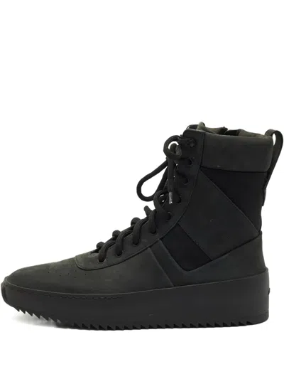 Pre-owned Fear Of God Lace-up High-top Sneakers In Black
