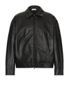 Fear Of God Crocodile-embossed Crop Leather Jacket In Black