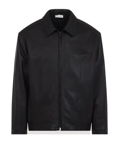 Fear Of God Leather Jacket In Black