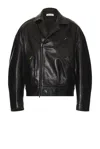 Fear Of God Leather Motorcycle Jacket In Black