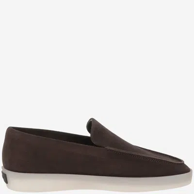 Fear Of God Brown Suede Leather Slip-on Loafer In Dark Brown