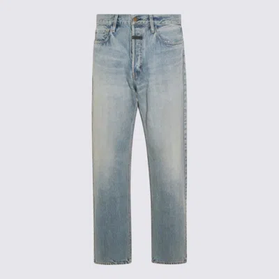Fear Of God Light Blue Cotton Jeans In Purple