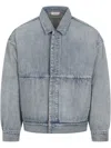 Fear Of God Denim Trucker Casual Jackets And Parka Blue