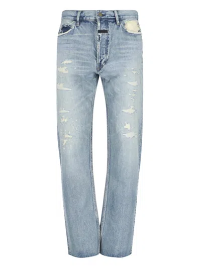 FEAR OF GOD LIGHT BLUE DISTRESSED JEANS - LIGHT BLUE